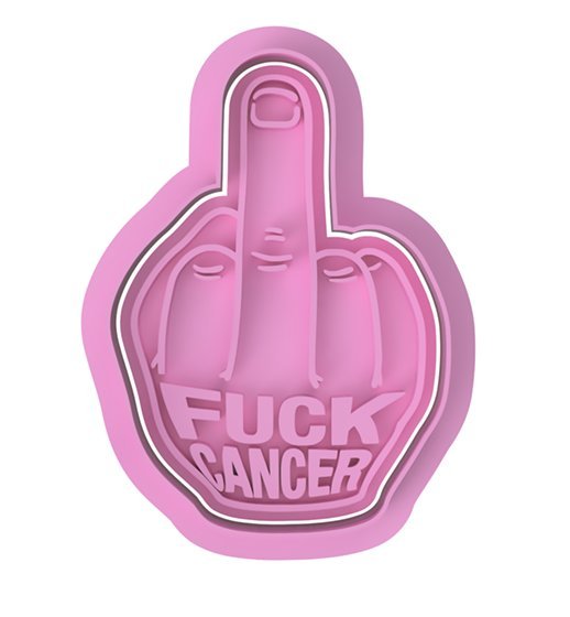 Fu*k Cancer Hand cutter and stamp - Chickadee