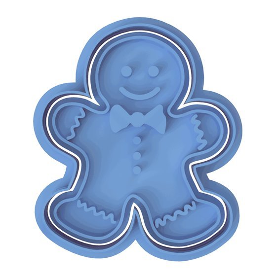 Gingerbread man cutter and stamp - Chickadee