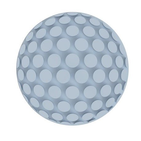 Golf Ball stamp only - Chickadee