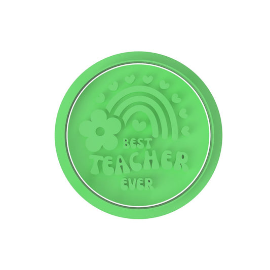 Groovy Best Teacher Ever stamp - Chickadee