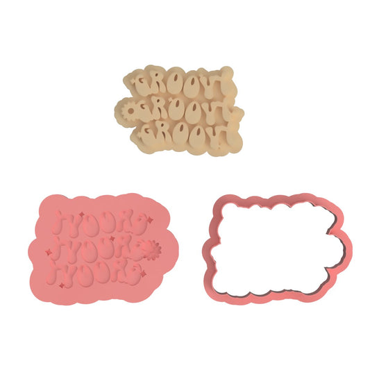 Groovy Groovy Groovy V1 Cutter and Raised Stamp - Chickadee