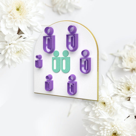 Half Arch Oval Large - Polymer Clay cutter (2 piece) - Chickadee