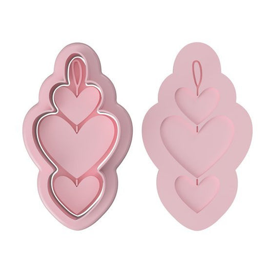 Hanging Hearts Cutter and stamp - Chickadee