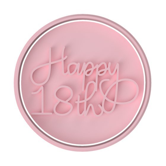 Happy 18th stamp only - Chickadee