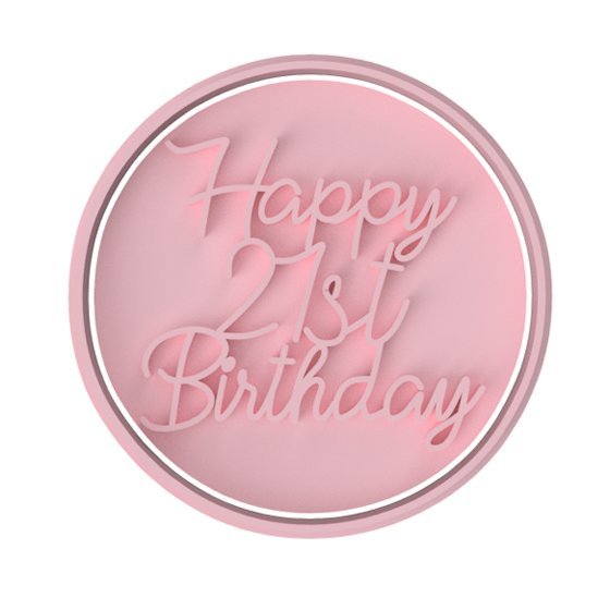 Happy 21st Birthday stamp only - Chickadee