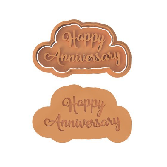 Happy Anniversary Cutter and Stamp - Chickadee