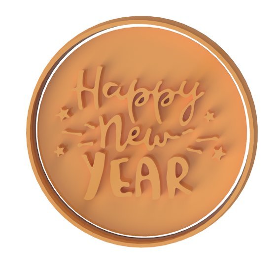 Happy New Year V1 Stamp only - Chickadee