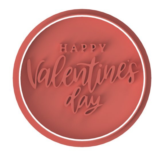 Happy Valentine V2 stamp only - Chickadee