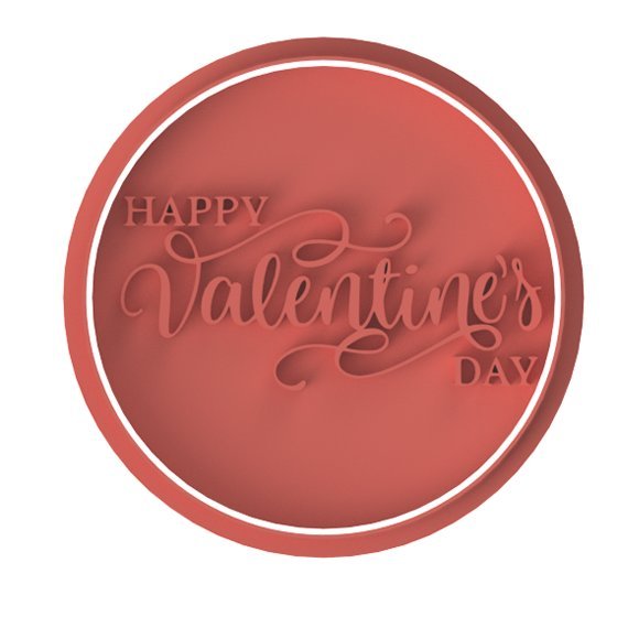 Happy Valentine V5 stamp only - Chickadee