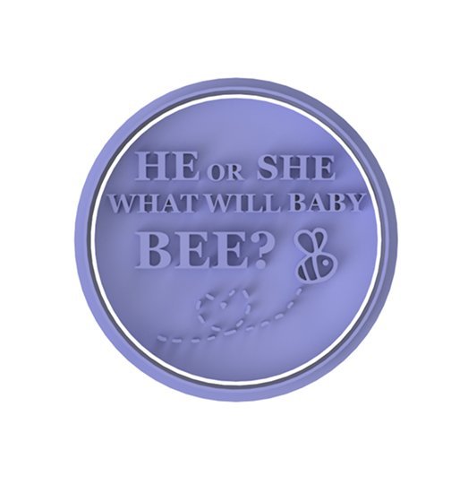 He or She - What will Baby Bee? Stamp Only - Chickadee