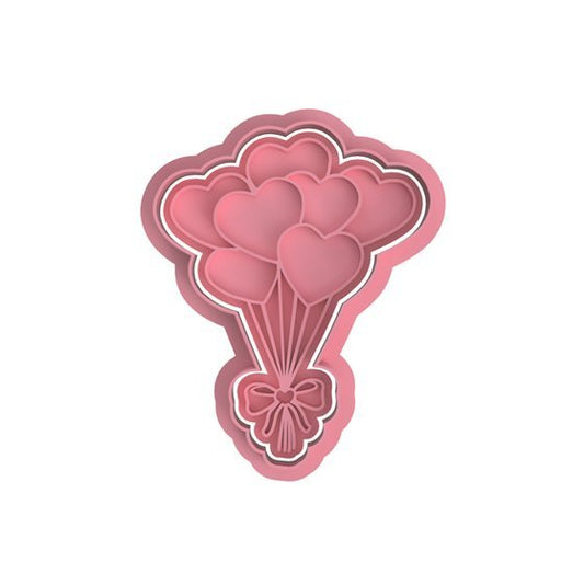 Heart Shape Balloons cutter and stamp - Chickadee