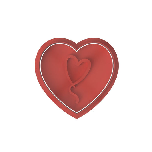 Heart Tail in Heart V4 Cutter and stamp - Chickadee