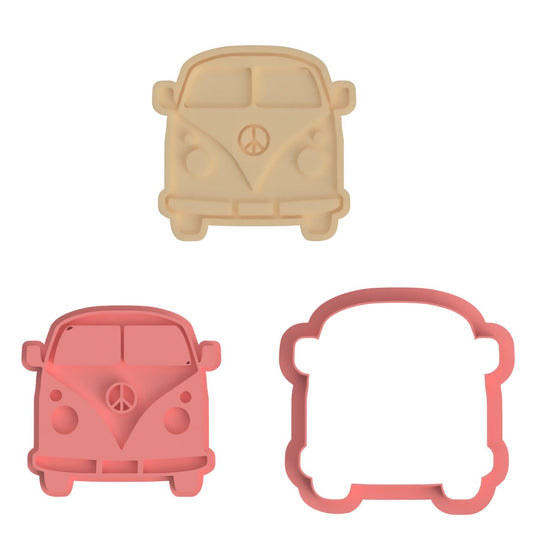 Hippie Van VW cutter and stamp - Chickadee