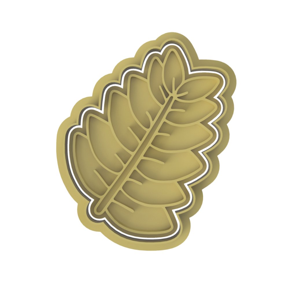 Leaf 3 cutter and stamp - Chickadee