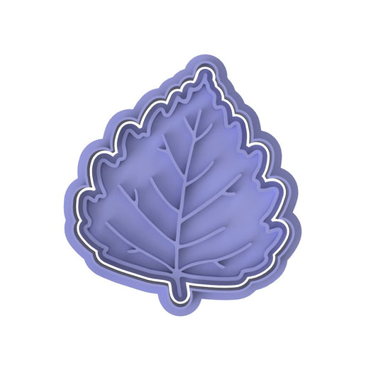 Leaf 4 cutter and stamp - Chickadee