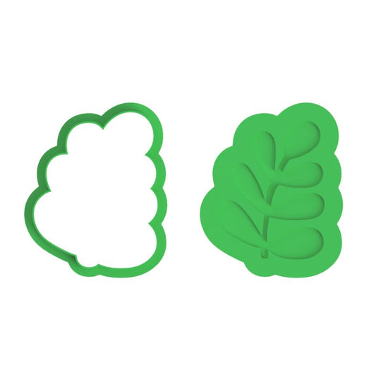 Leaf 5 cutter and stamp - Chickadee