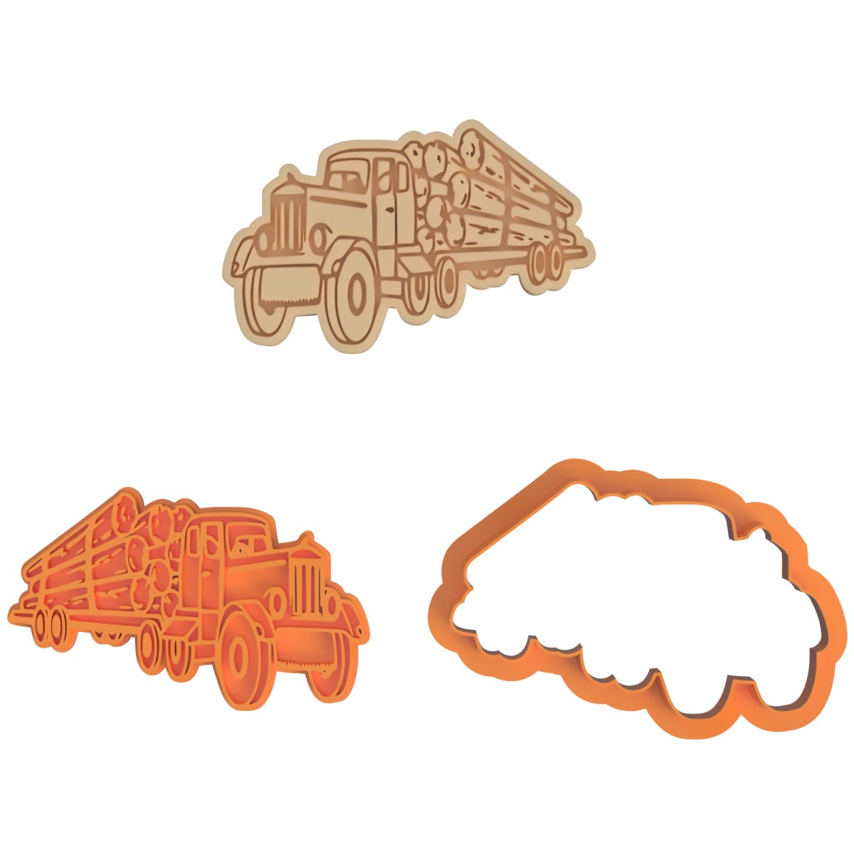 Long Truck Cutter and Stamp - Chickadee