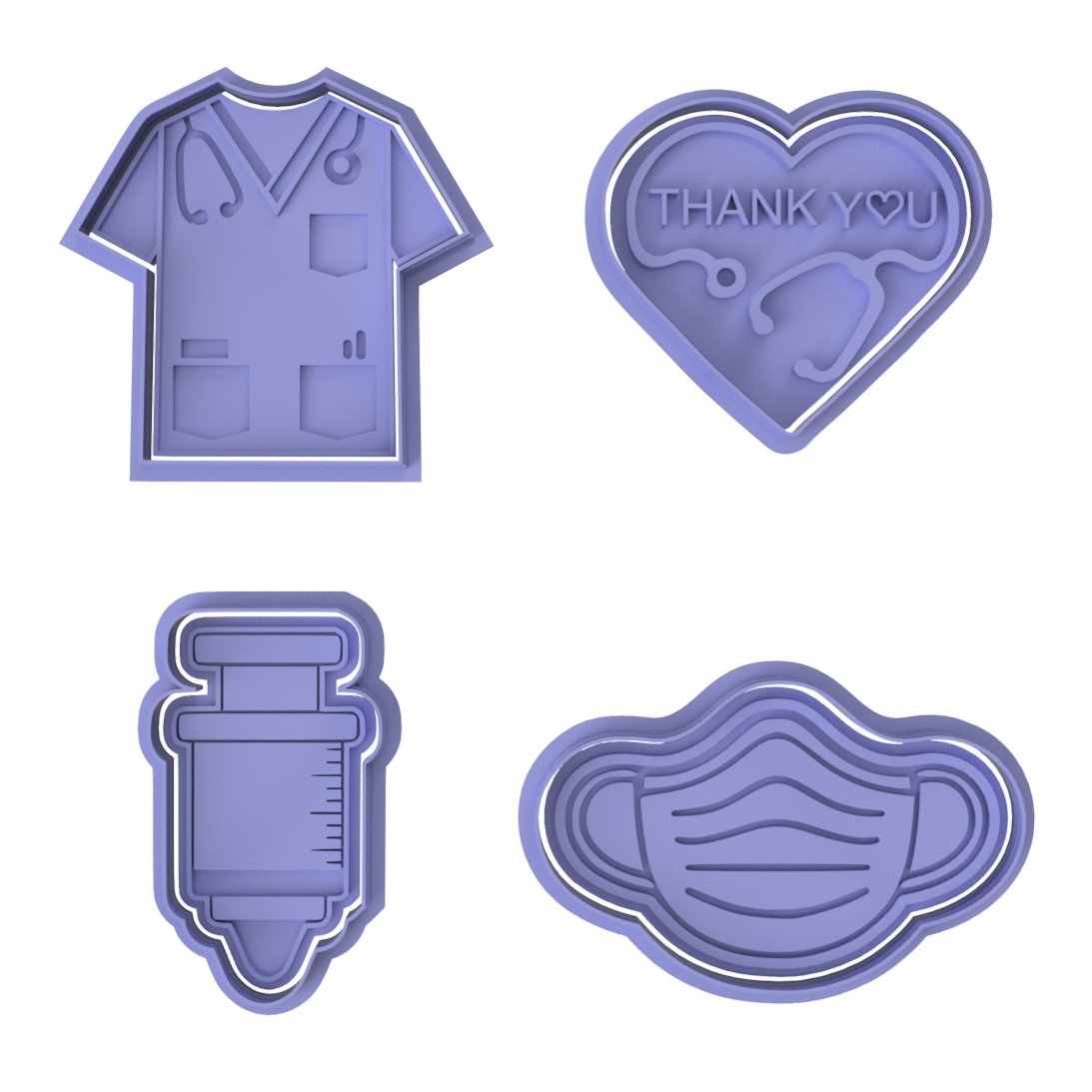 Medical Theme Bundle V1 cutters and stamps - Chickadee