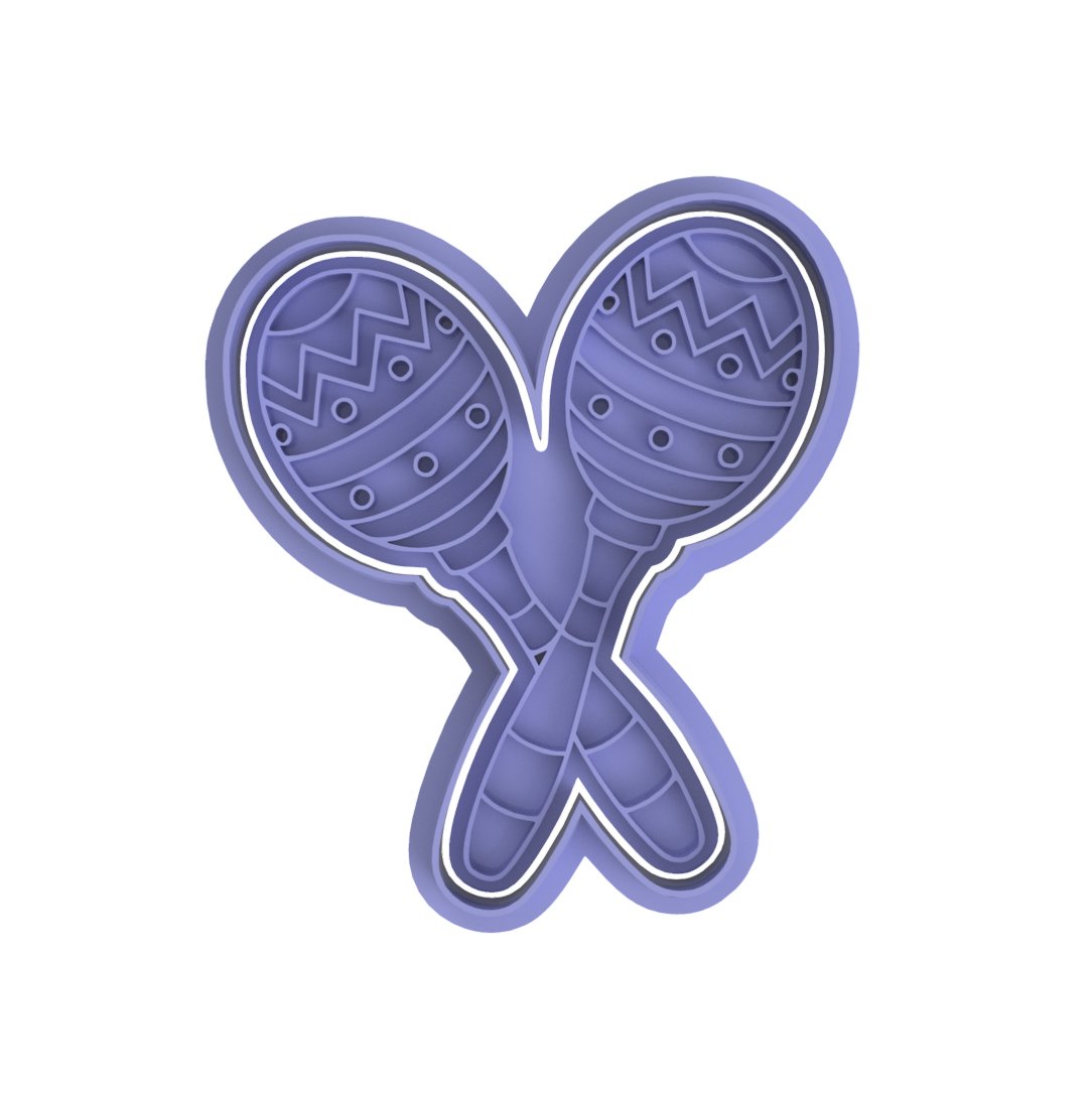 Mexican Duo Shakers Cutter and stamp - Chickadee