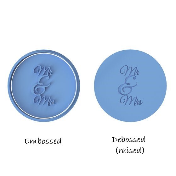 Mr & Mrs cookie stamp V3 - Chickadee