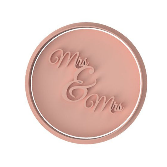 Mrs & Mrs cookie stamp V1 - Chickadee