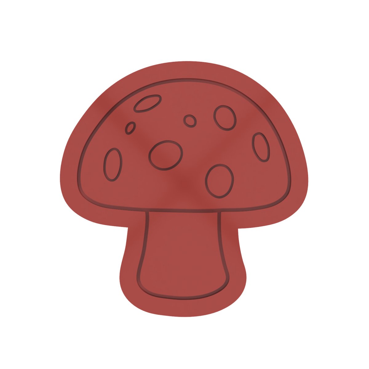 Mushroom V2 Cutter and Raised stamp - Chickadee