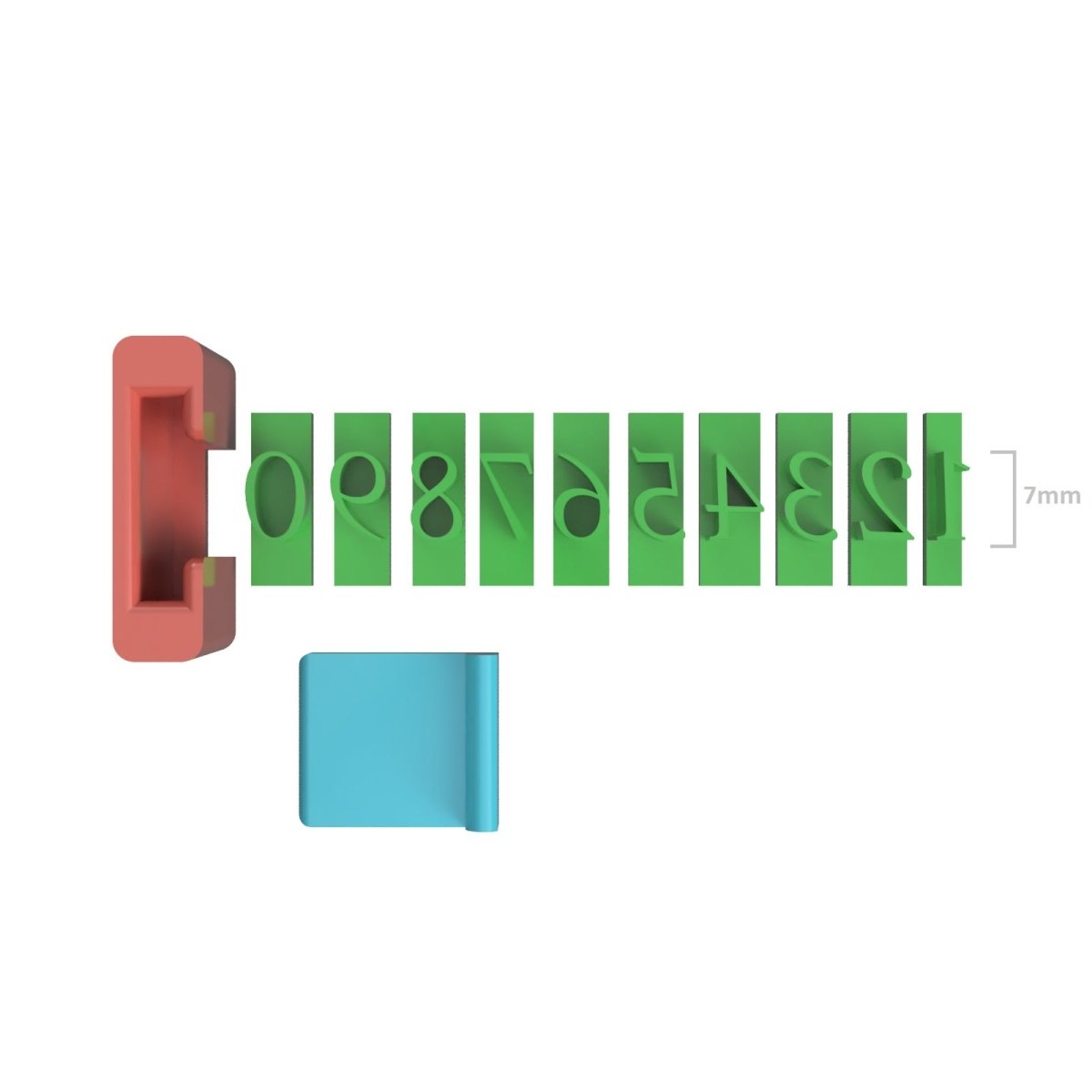 Number Stamps with base - Chickadee