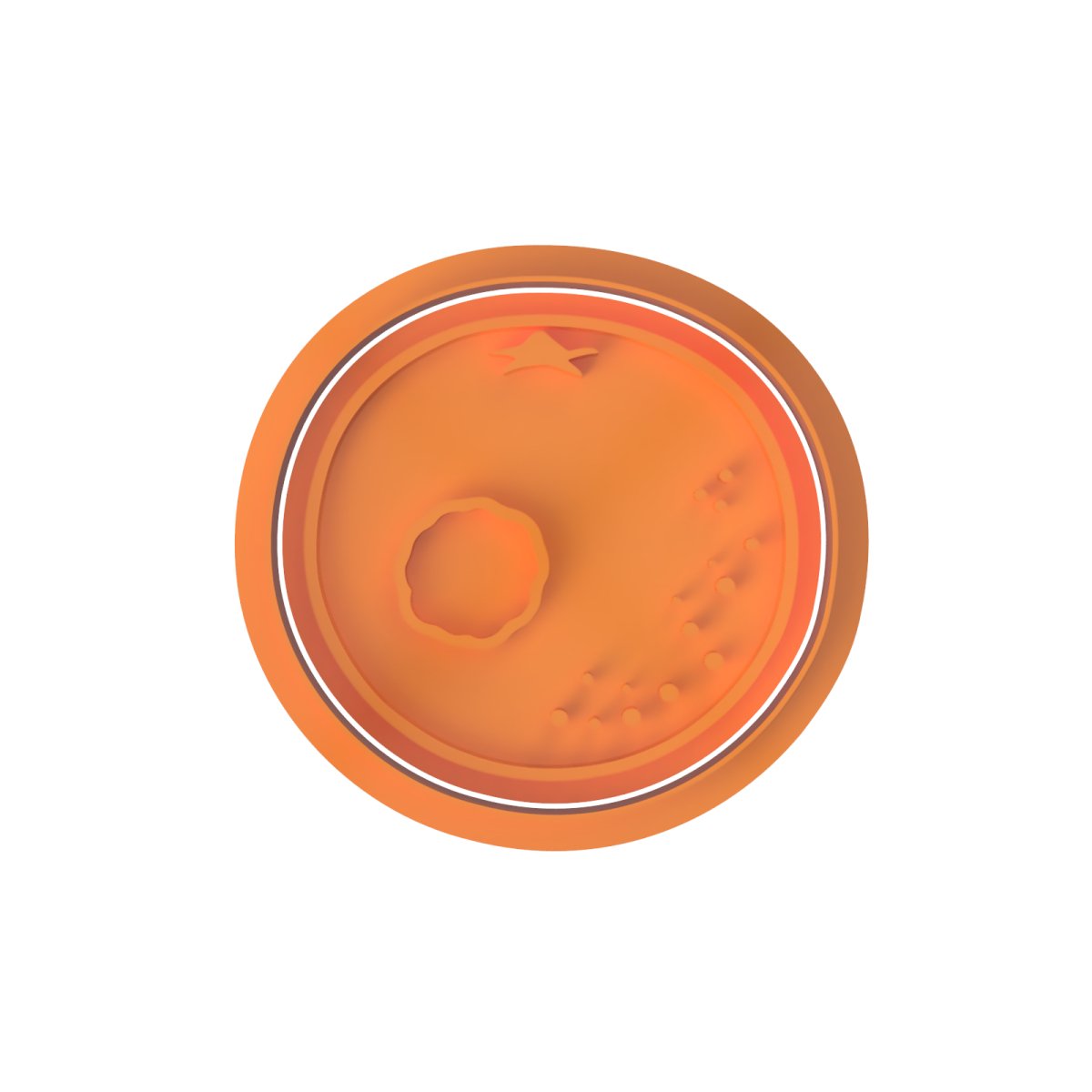 Orange Cutter and stamp - Chickadee