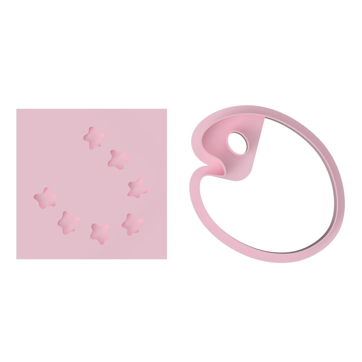 Paint Palette V2 cutter with stamp - Chickadee