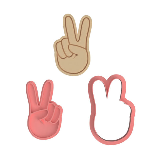 Peace Sign Hand cutter and stamp - Chickadee