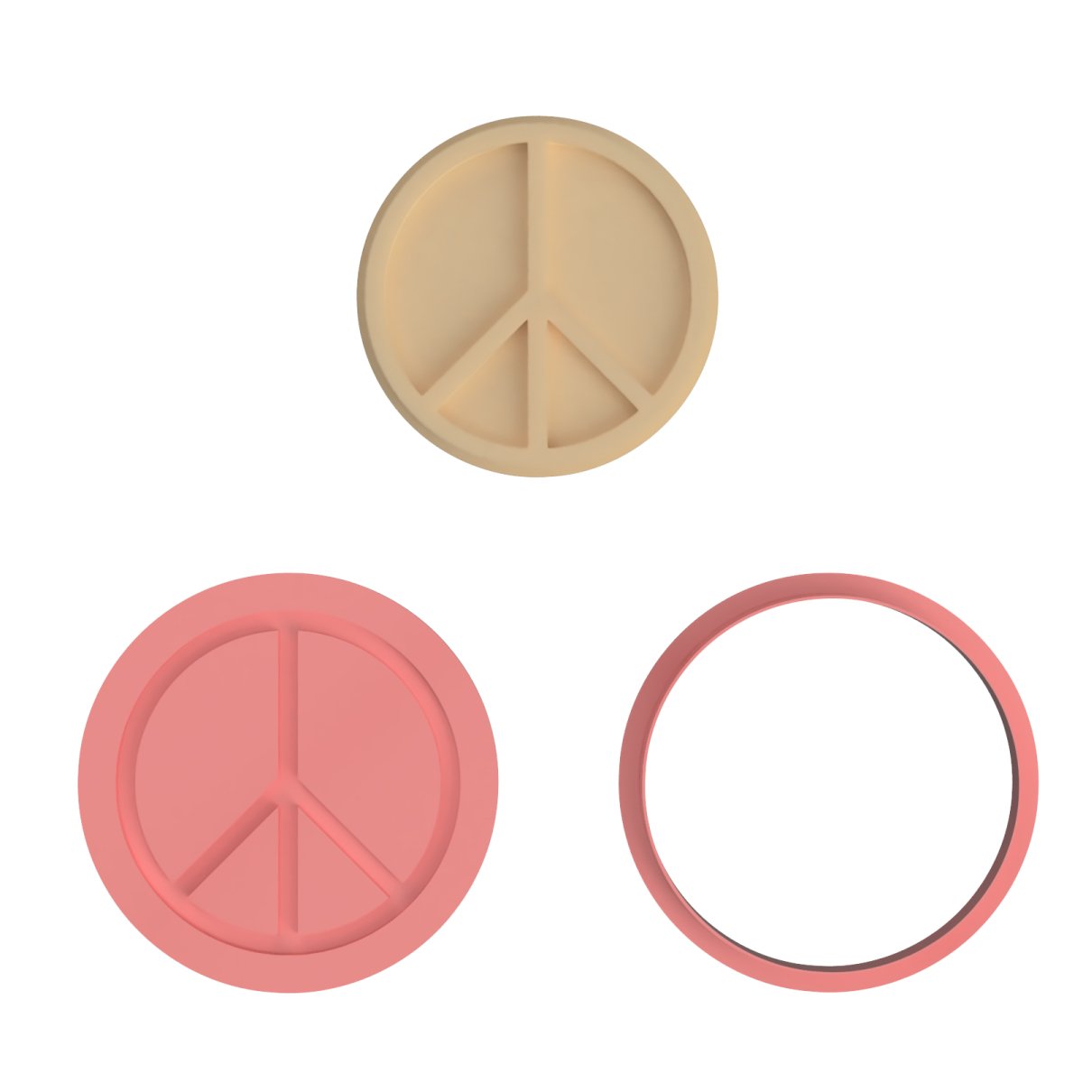 Peace Sign Raised Stamp Only - Chickadee