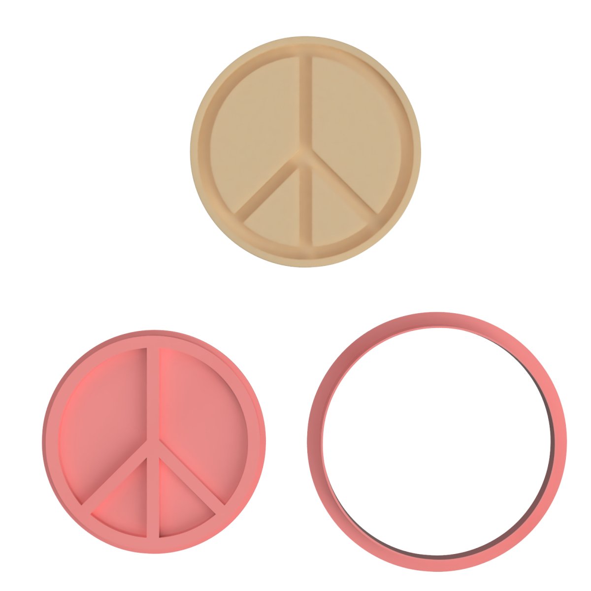 Peace Sign Stamp Only - Chickadee