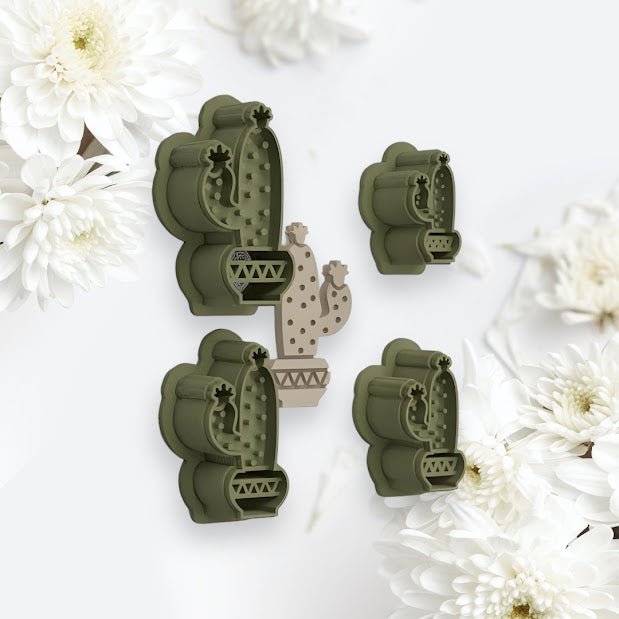 Potted Cactus Cutter with imprint - Chickadee