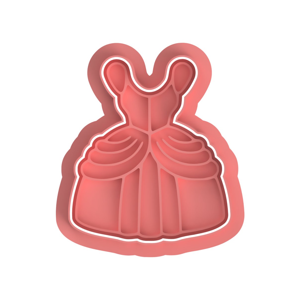Princess Dress 3 Cutter and stamp - Chickadee