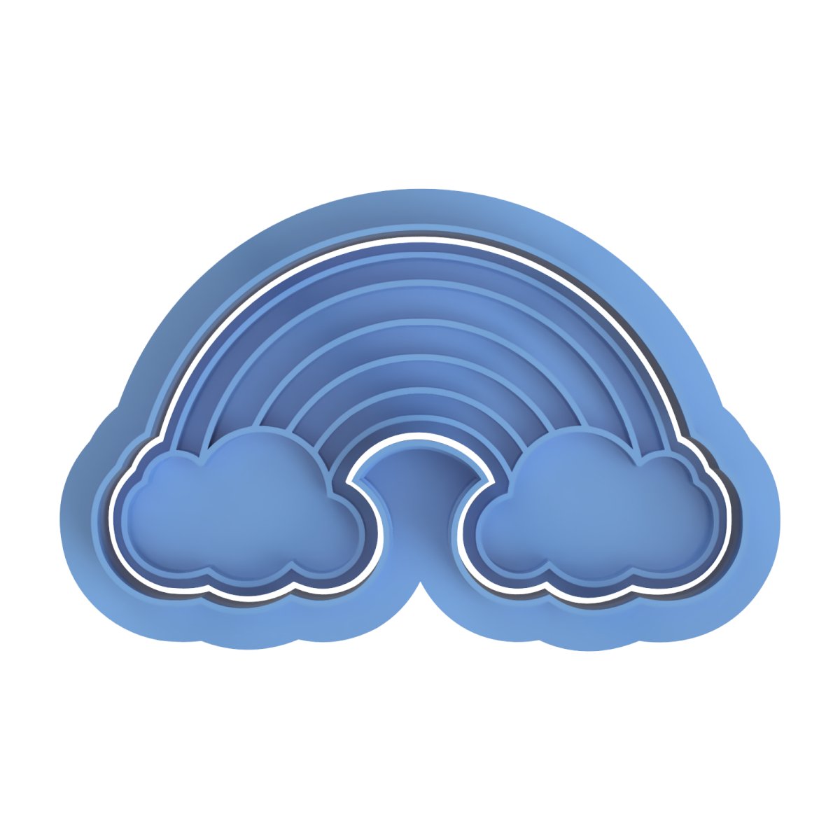 Rainbow with clouds V1 cutter and stamp - Chickadee