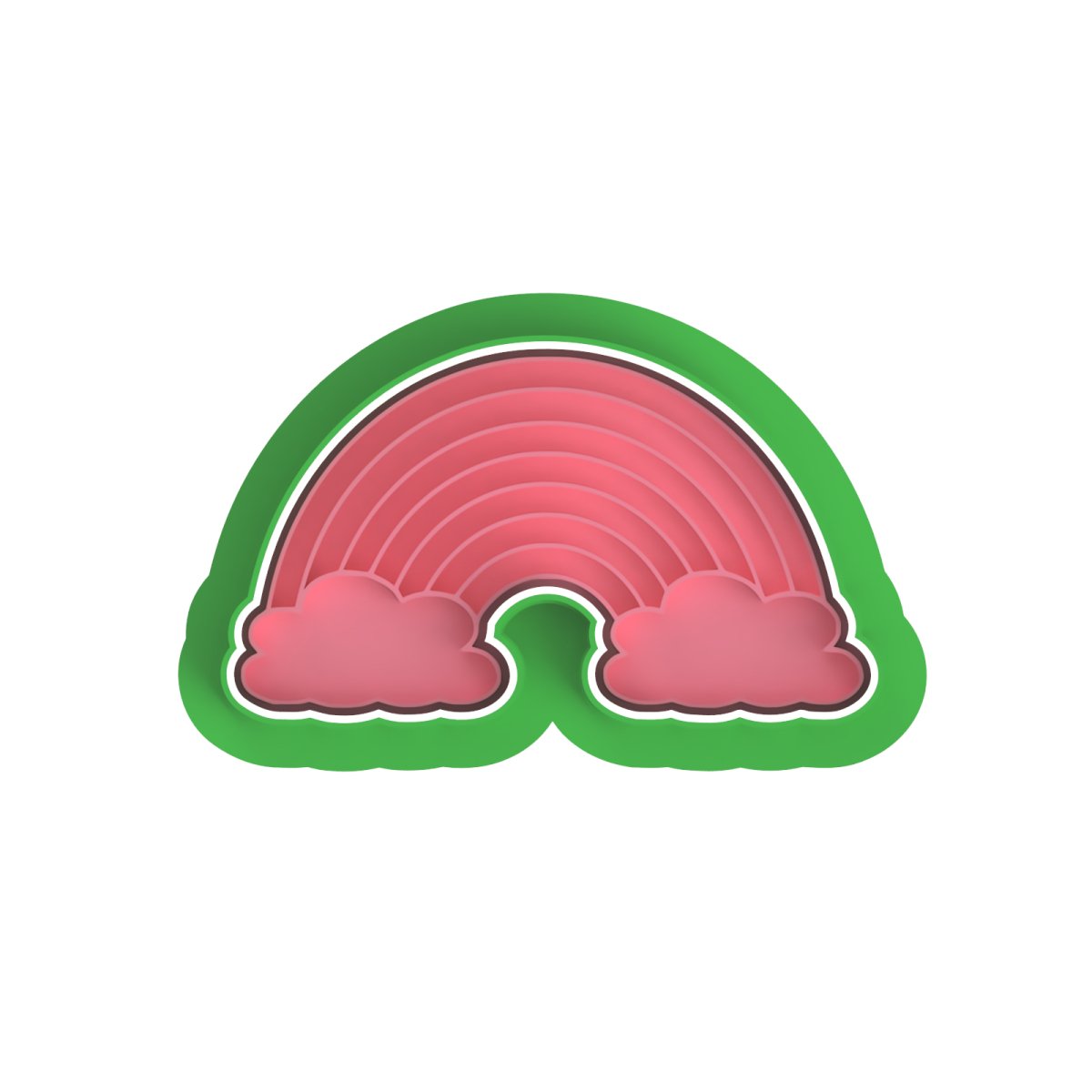 Rainbow with clouds V2 cutter and stamp - Chickadee