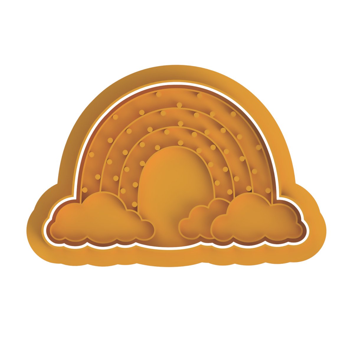 Rainbow with clouds V3 cutter and stamp - Chickadee