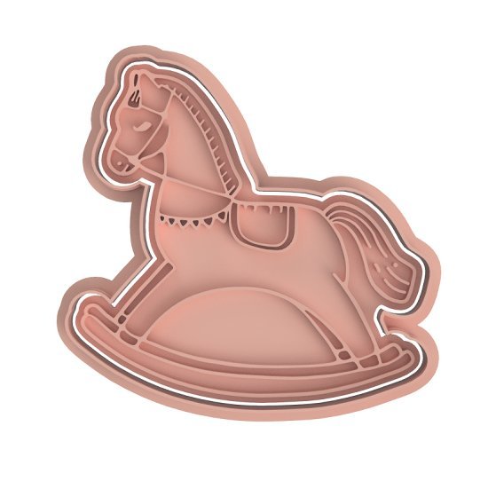 Rocking Horse cutter and stamp - Chickadee