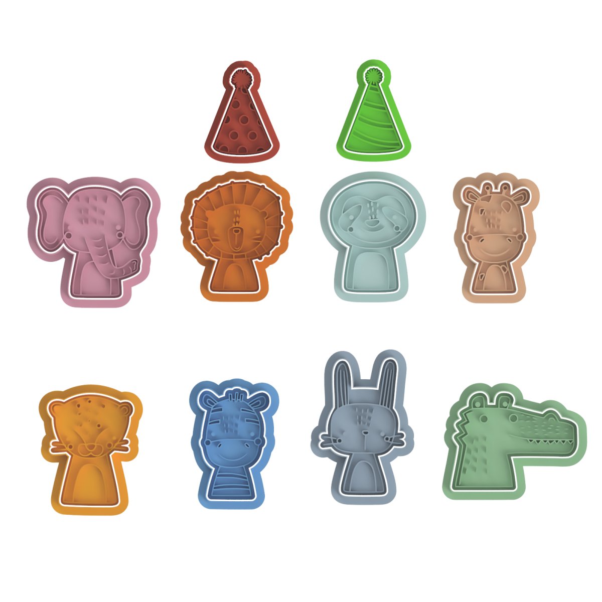 Safari Animals Bundle V6 Cutter and stamp - Chickadee