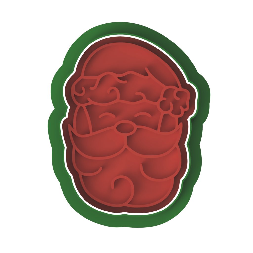 Santa Face V2 cutter and stamp - Chickadee