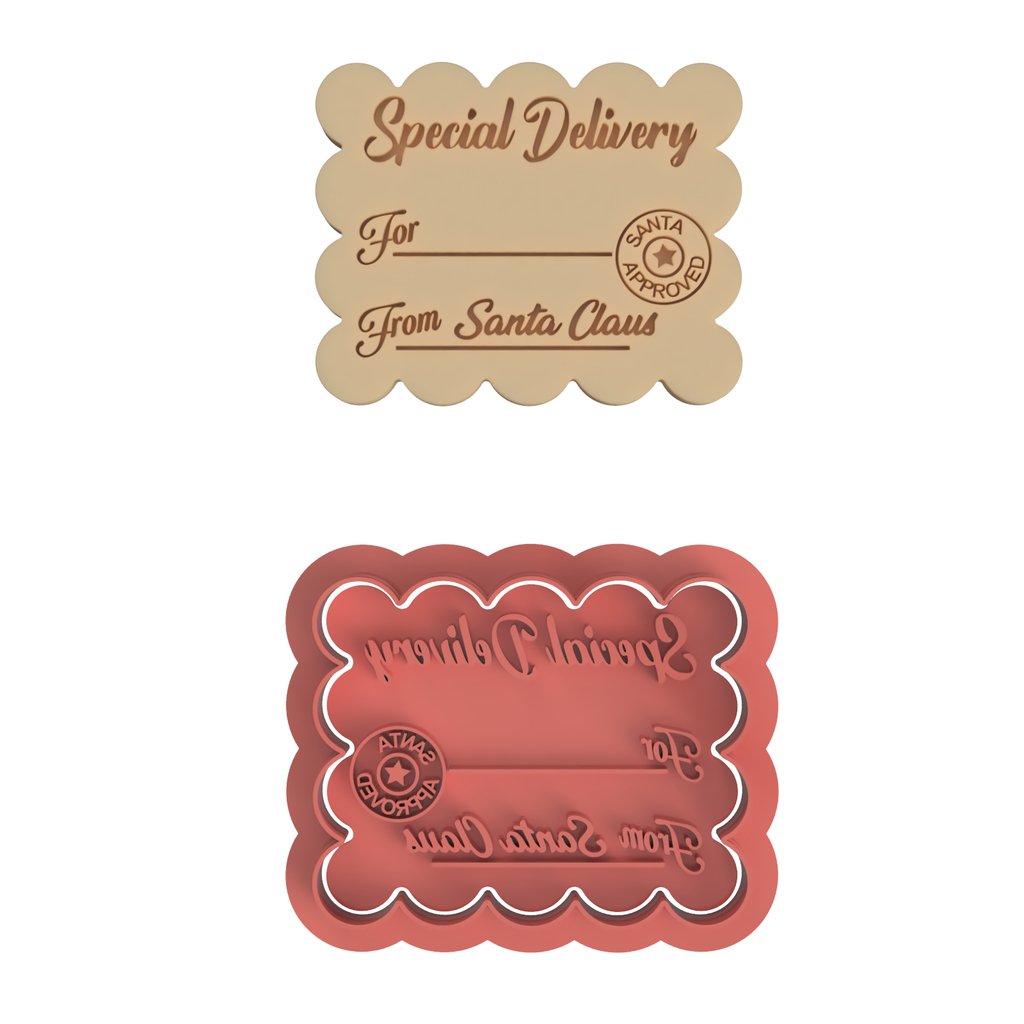 Special Delivery cutter and stamp - Chickadee