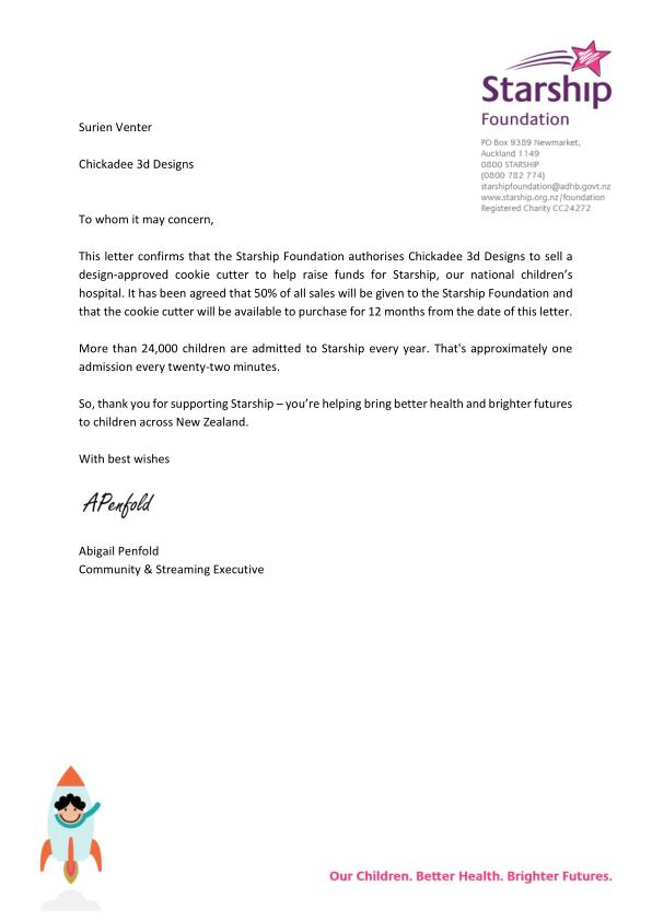 Starship Foundation Stamp only V1 - Chickadee