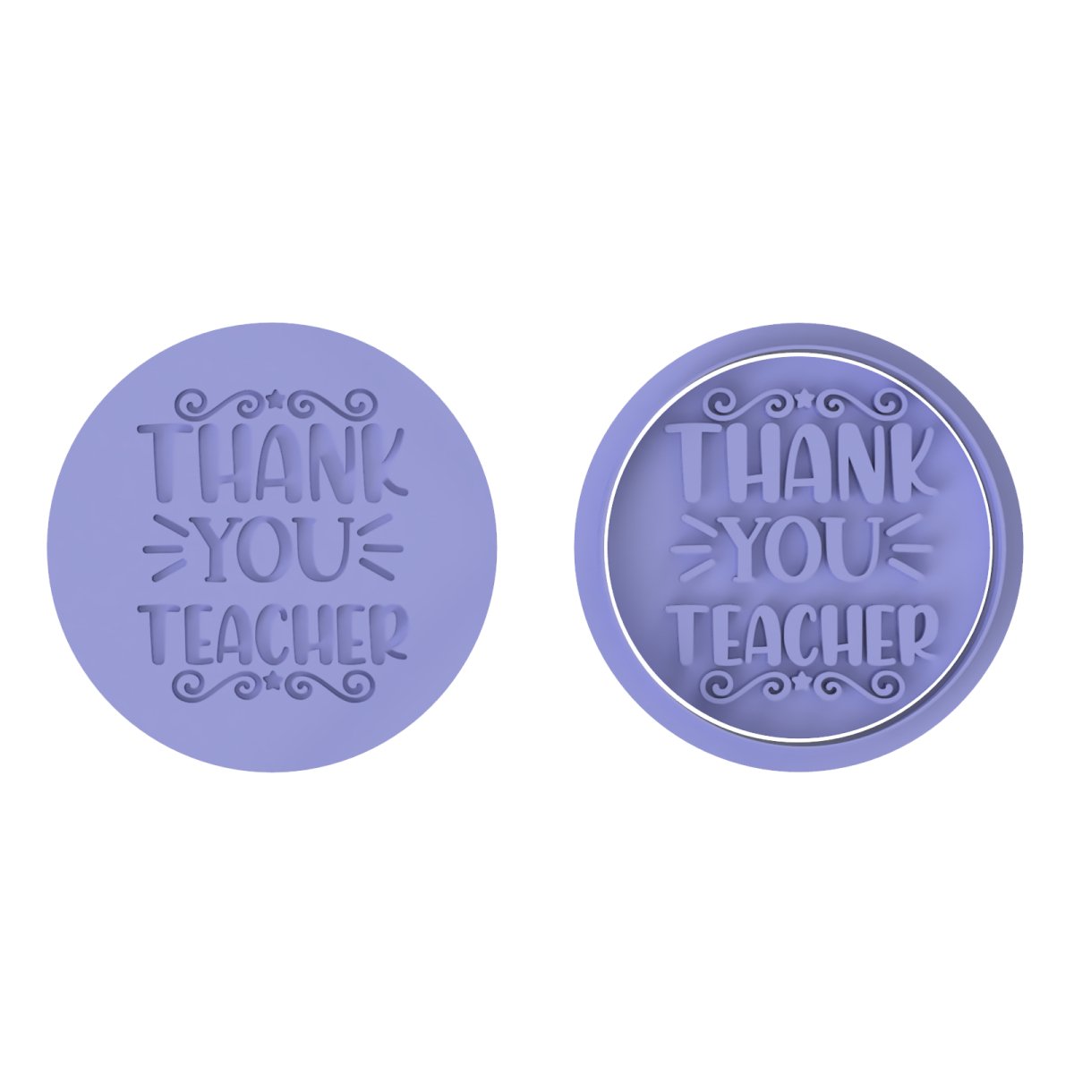 Thank you Teacher raised stamp - Chickadee