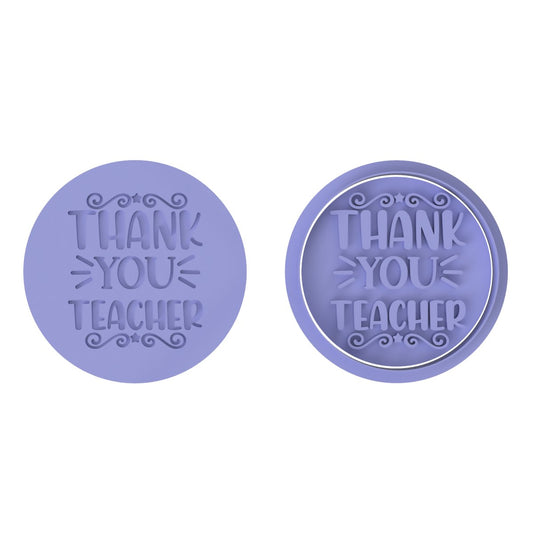 Thank you Teacher raised stamp - Chickadee