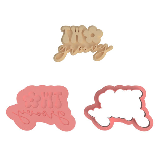 Two Groovy V1 Cutter and Raised Stamp - Chickadee