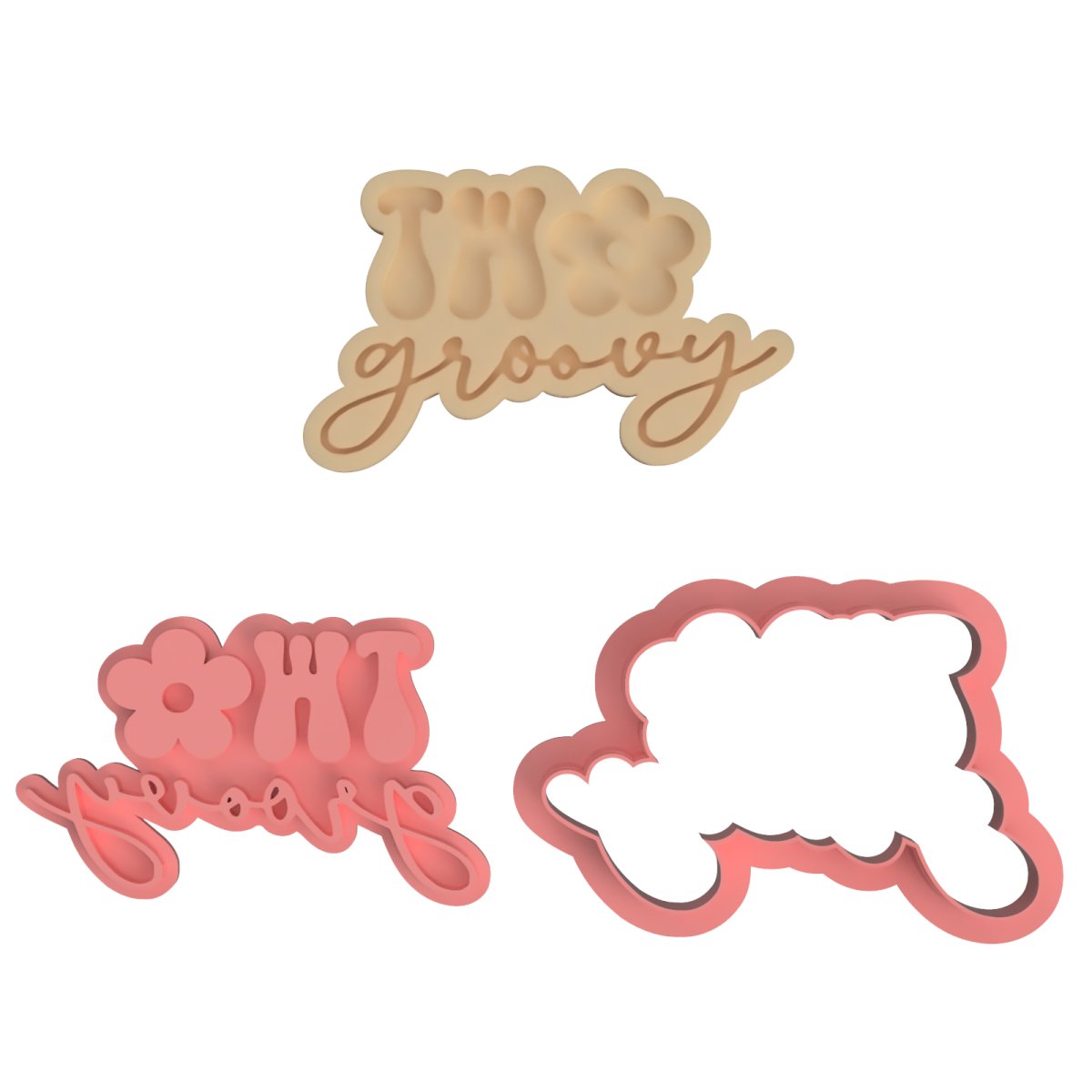 Two Groovy V2 Cutter and Stamp - Chickadee