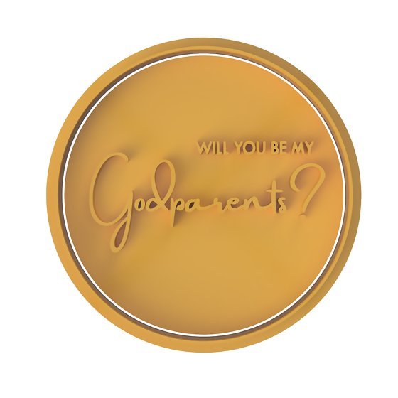 Will you be my Godparents? Stamp only - Chickadee