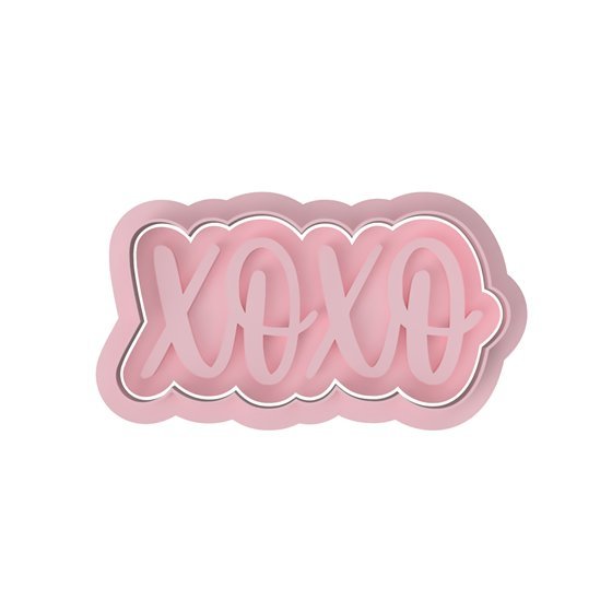 XOXO V2 Cutter and Embossed stamp - Chickadee