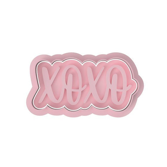 XOXO V2 Cutter and Embossed stamp - Chickadee