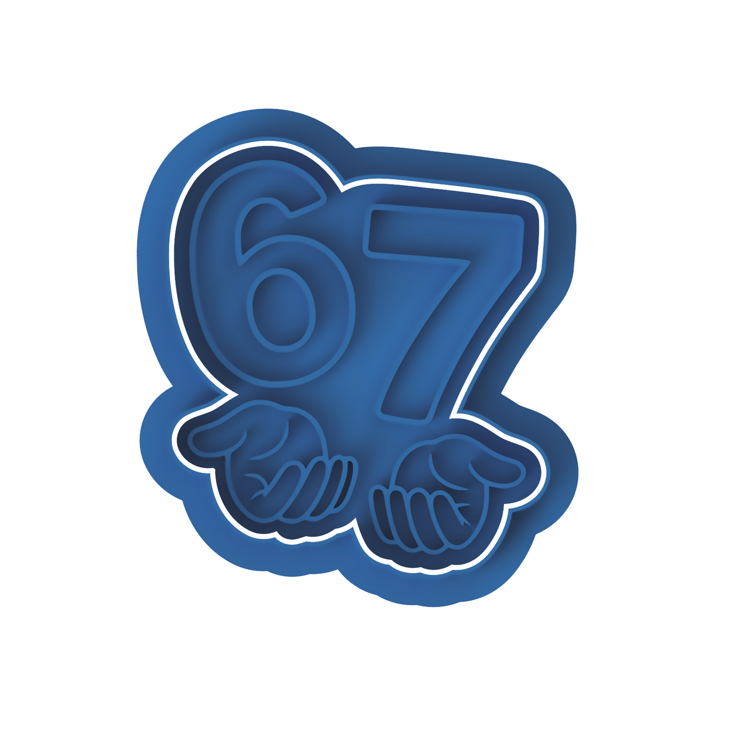 67 Hands V1 Cookie Cutter and Stamp